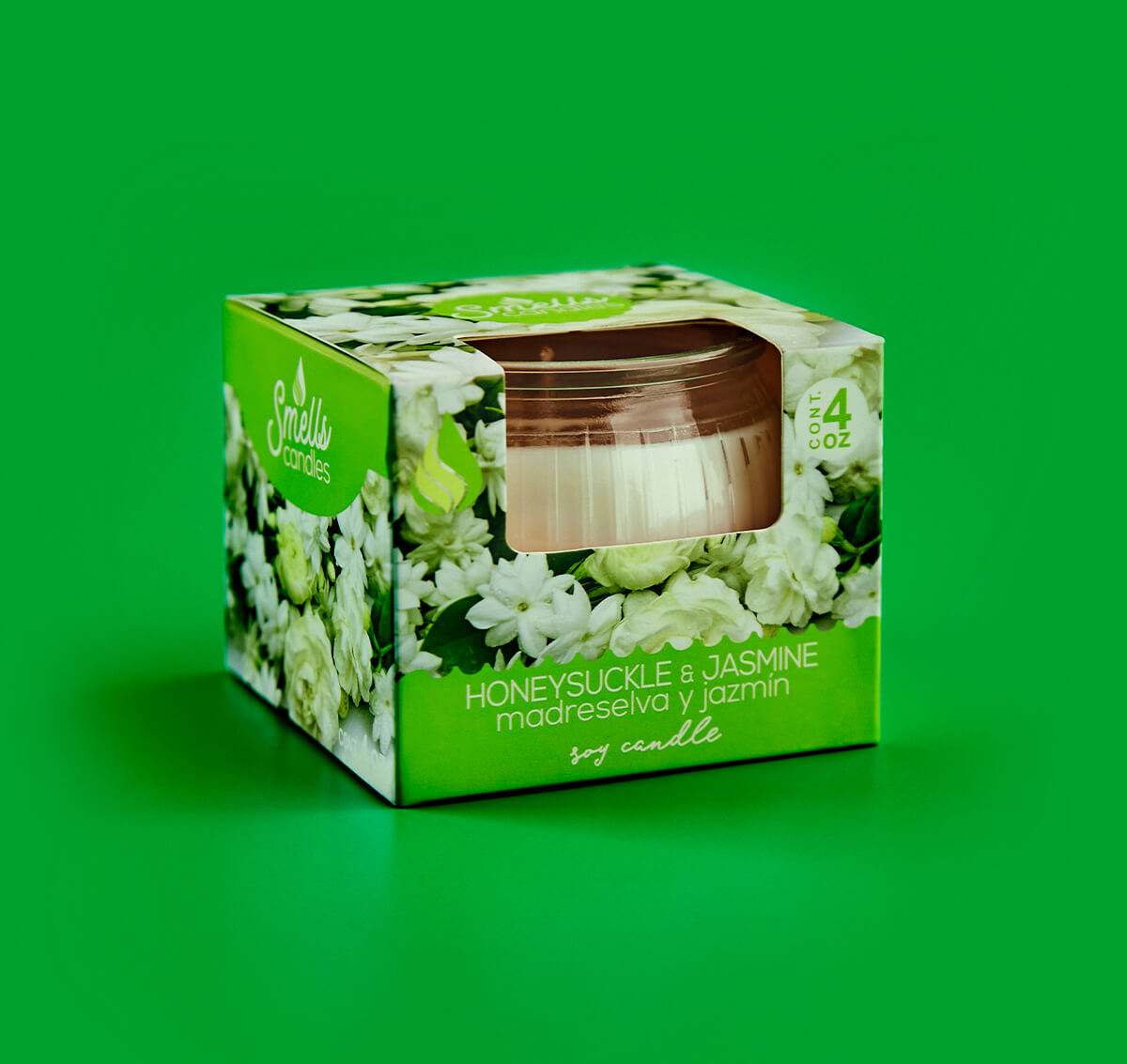 Honeysuckle & Jasmine Single Wick Scented Candle, 4 oz