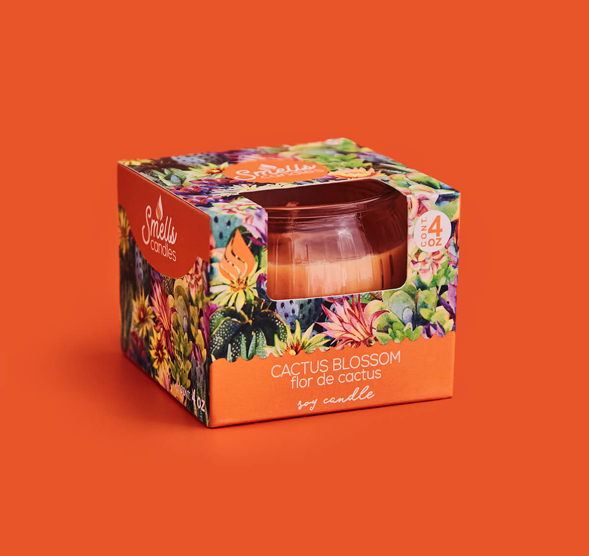Cactus Blossom Single Wick Scented Candle, 4 oz