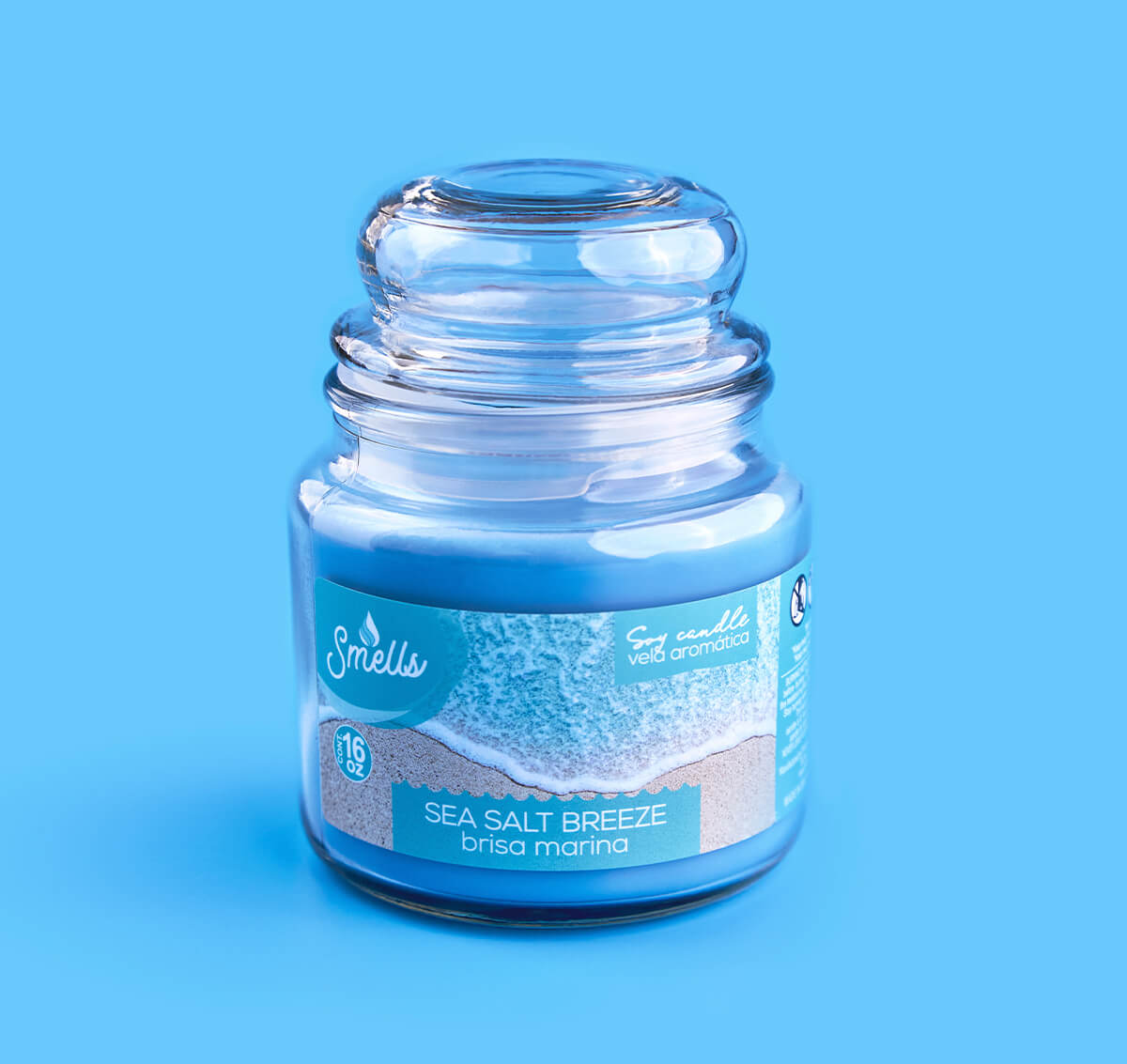 Sea Salt Breeze Single Wick Scented Candle, 16 oz