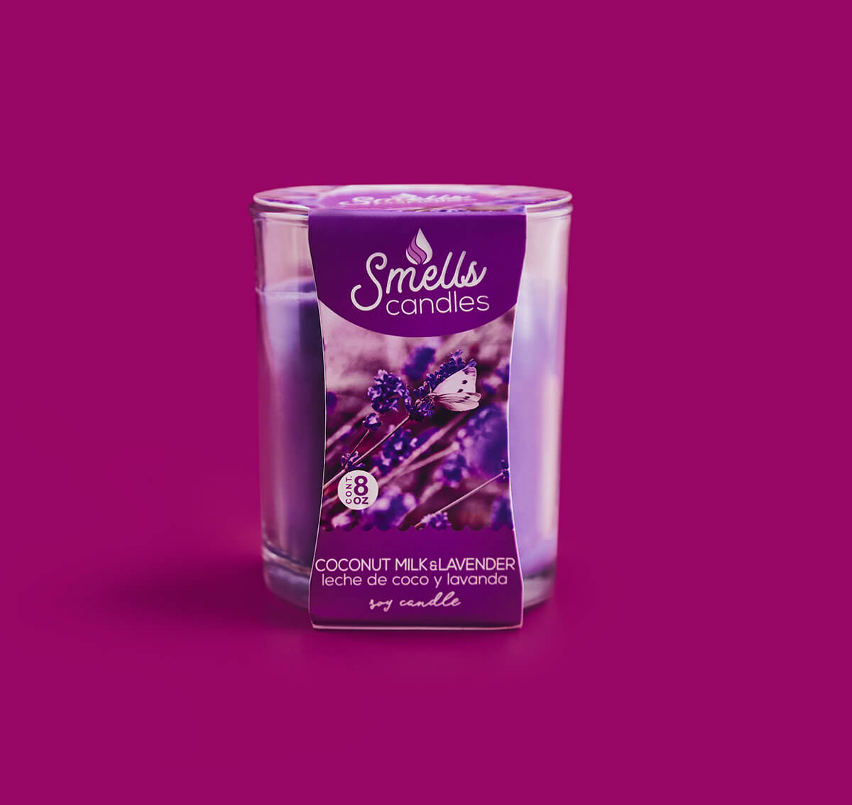 Coconut Milk & Lavender Single Wick Scented Candle, 8 oz