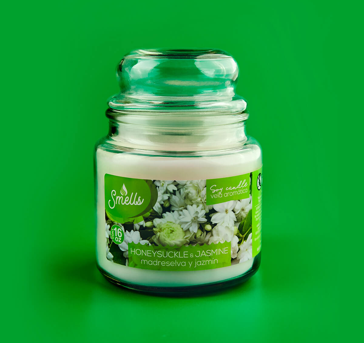 Honeysuckle & Jasmine Single Wick Scented Candle, 16 oz