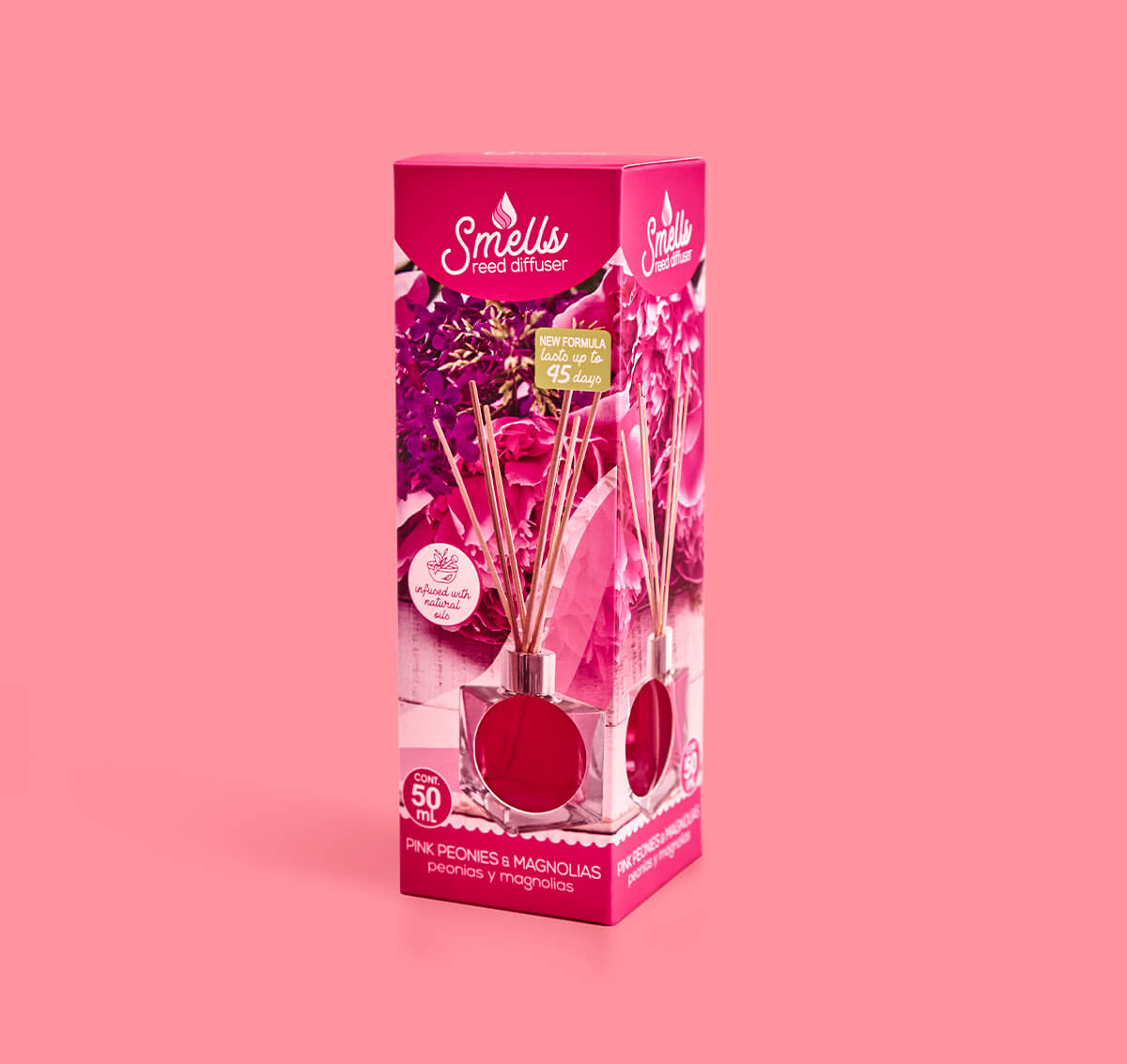 Pink Peonies & Magnolias Reed Diffuser, 50 ml