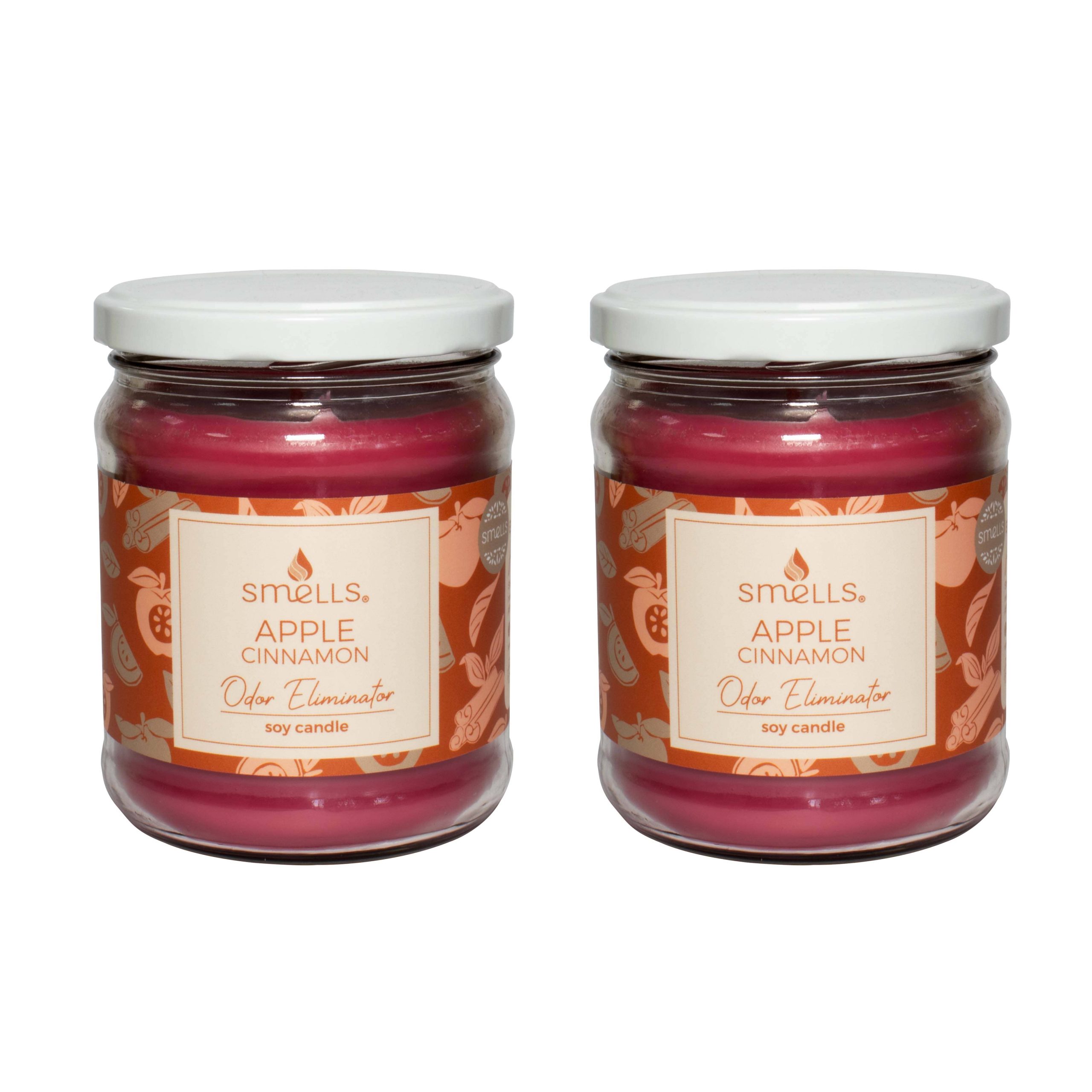 Apple Cinnamon Odor Eliminator Scented Candle, 12 oz (2-PACK)