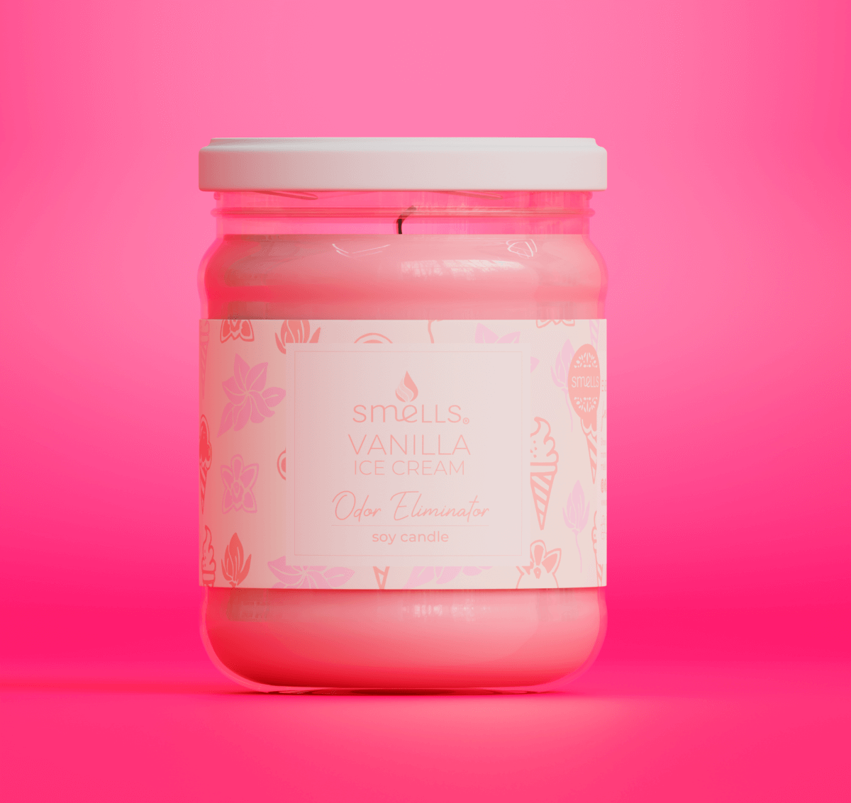 Vanilla Ice Cream Odor Eliminator Scented Candle, 12 oz